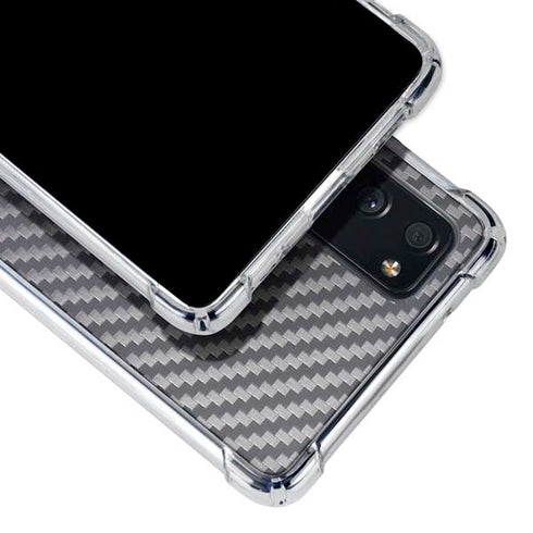 Silver Carbon Fiber Specialty Texture Material Galaxy S20 FE Clear Case